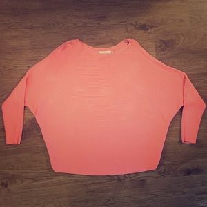 H&M salmon cocoon ribbed sweater